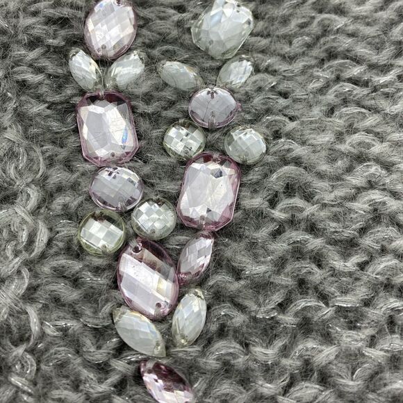 Vintage Lara Knit Kid Mohair Crystals Embellished Sweater M - Picture 10 of 12